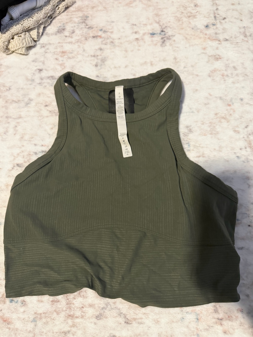 Lululemon Olive Green Scoop Neck Tank Top